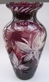 Vase Blume Überfang amethyst 1041/38 cm